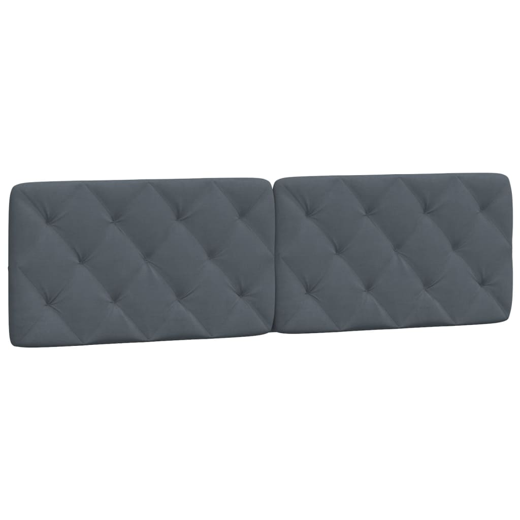 gavlpude 180 cm velour mørkegrå