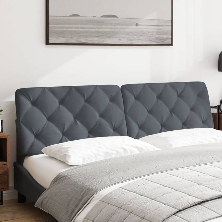 gavlpude 180 cm velour mørkegrå