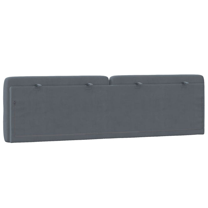 gavlpude 180 cm velour mørkegrå