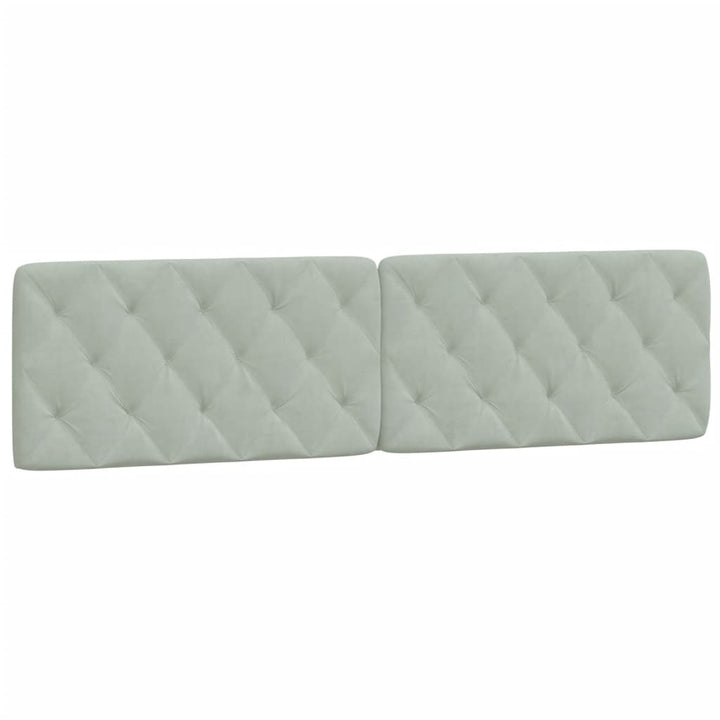 gavlpude 200 cm velour lysegrå