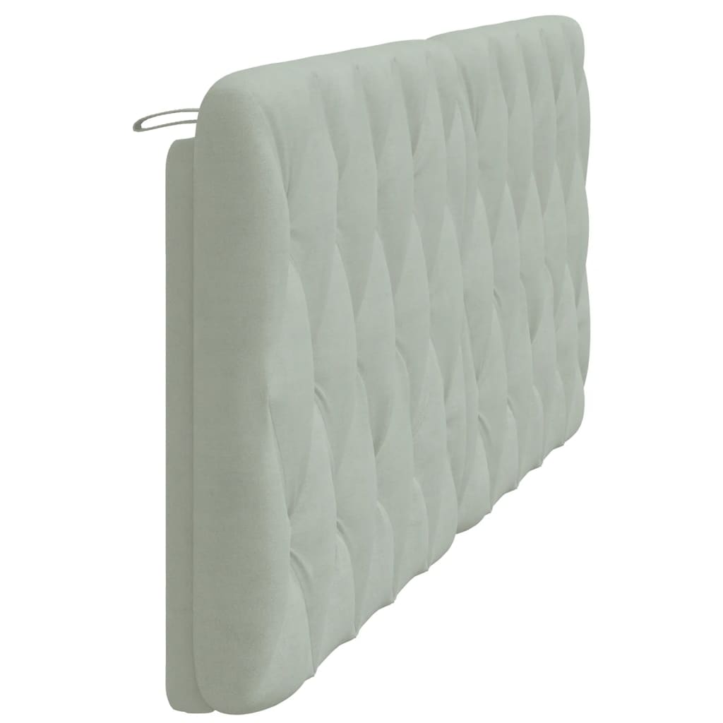 gavlpude 200 cm velour lysegrå