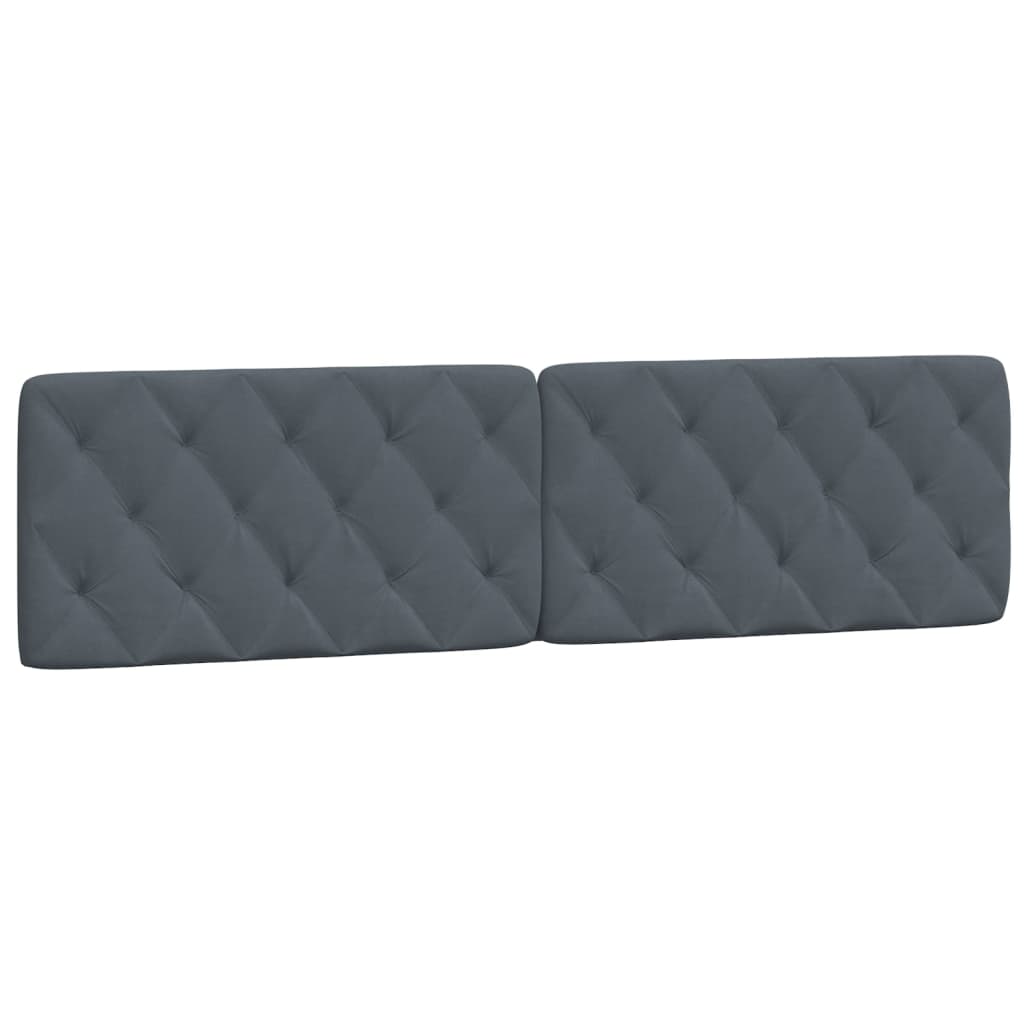 gavlpude 200 cm velour mørkegrå