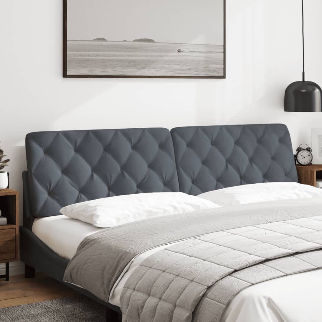 gavlpude 200 cm velour mørkegrå