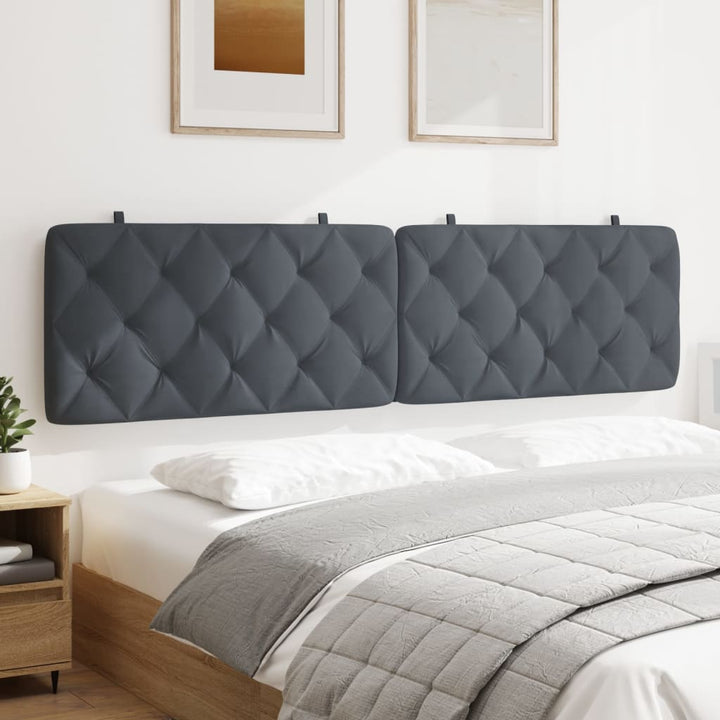 gavlpude 200 cm velour mørkegrå