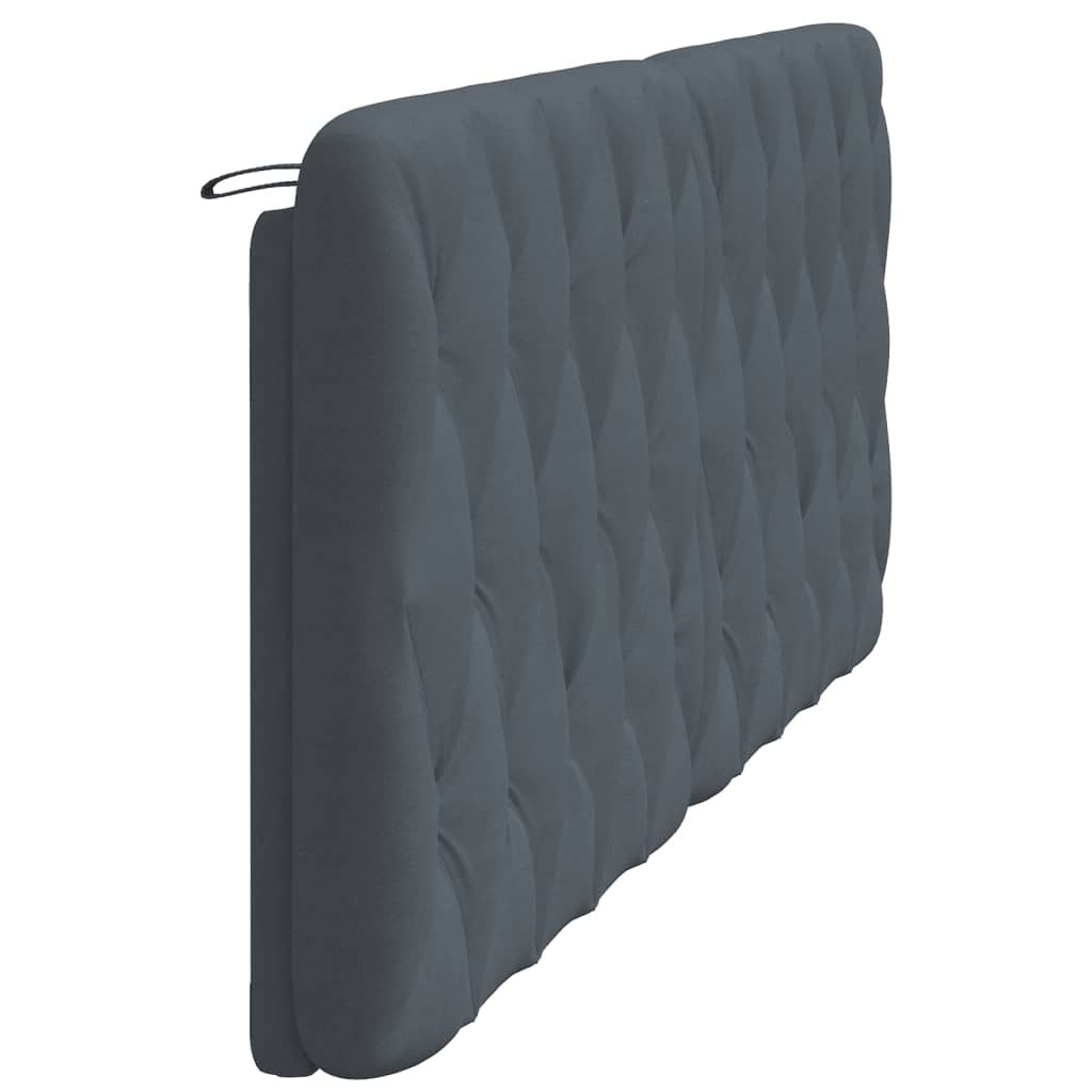gavlpude 200 cm velour mørkegrå