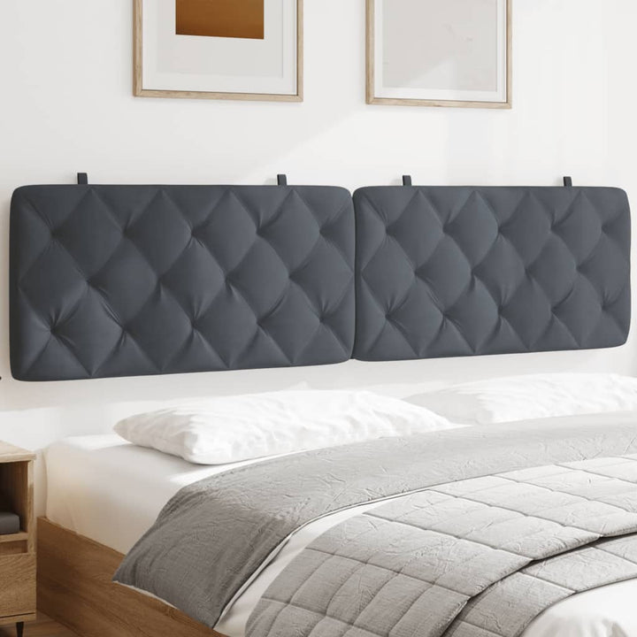 gavlpude 200 cm velour mørkegrå
