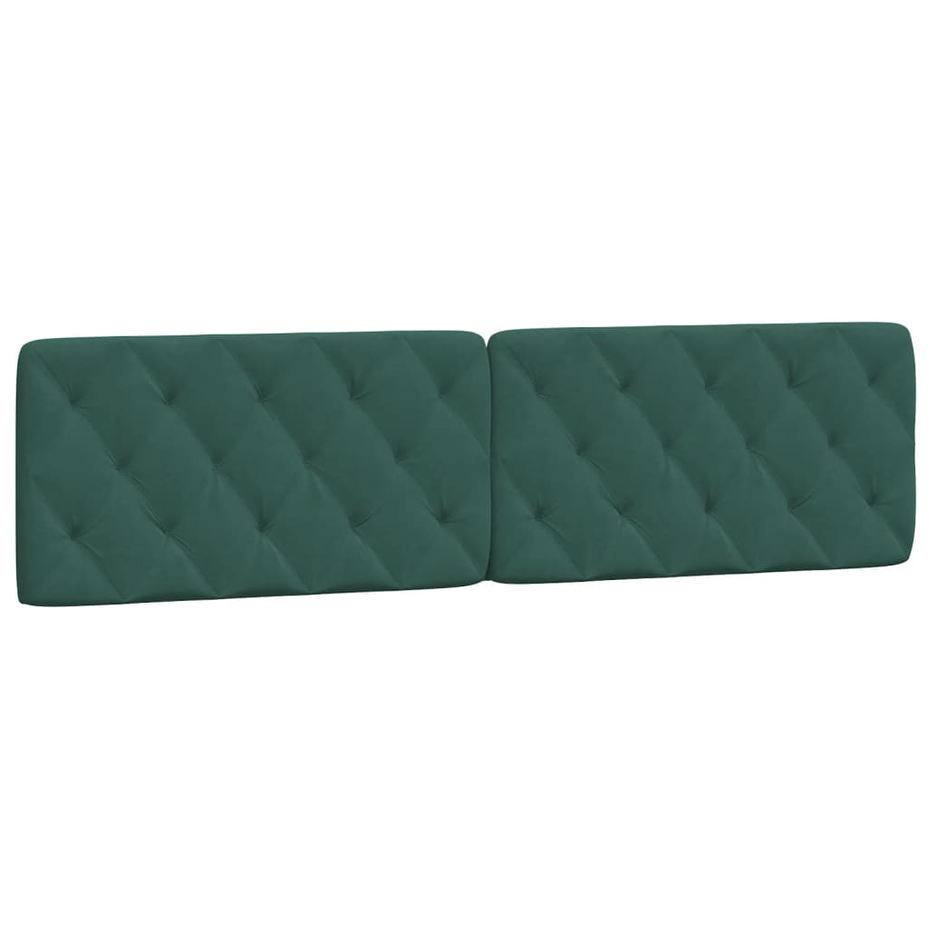 gavlpude 200 cm velour mørkegrøn
