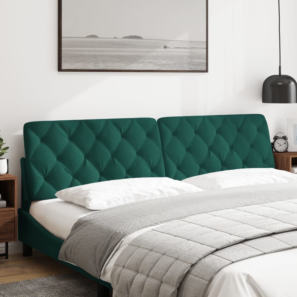 gavlpude 200 cm velour mørkegrøn