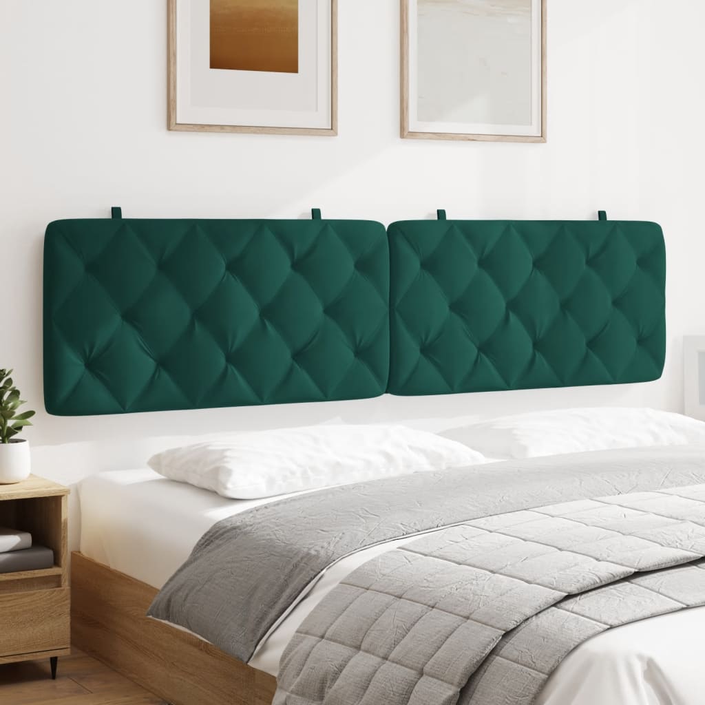 gavlpude 200 cm velour mørkegrøn