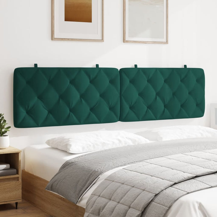 gavlpude 200 cm velour mørkegrøn
