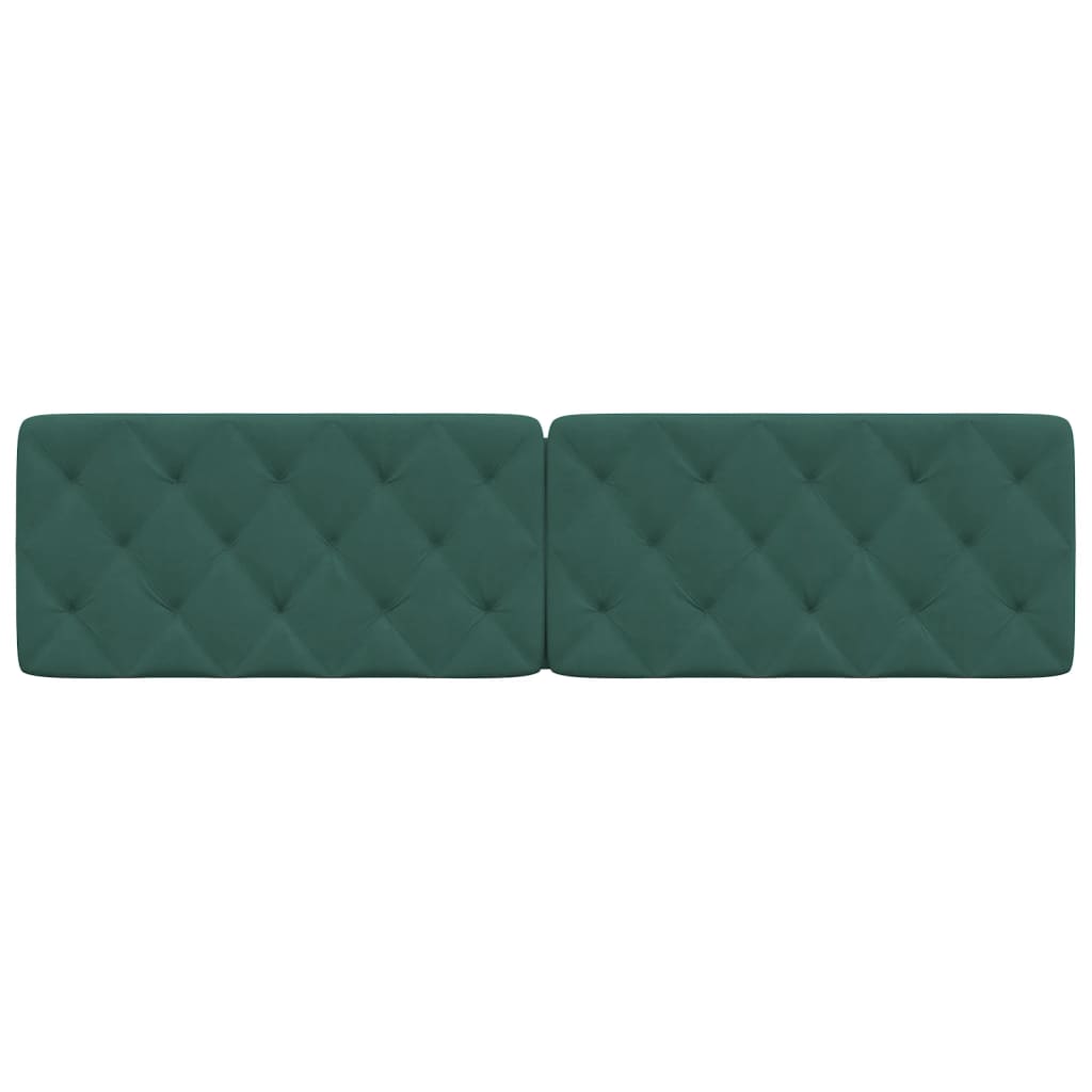gavlpude 200 cm velour mørkegrøn