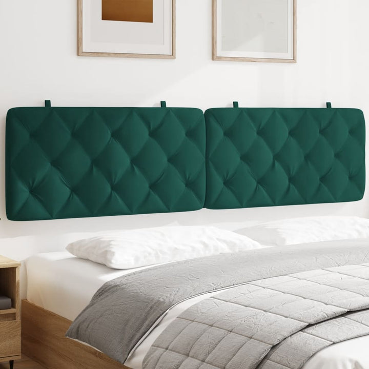 gavlpude 200 cm velour mørkegrøn