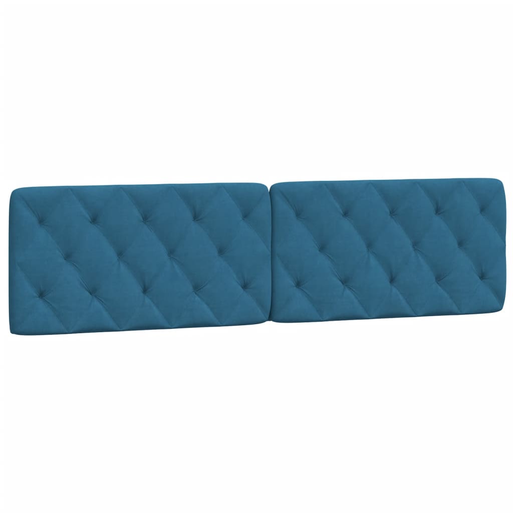 gavlpude 200 cm velour blå