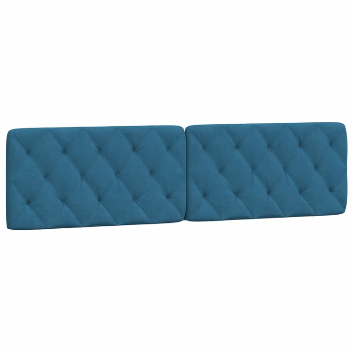 gavlpude 200 cm velour blå