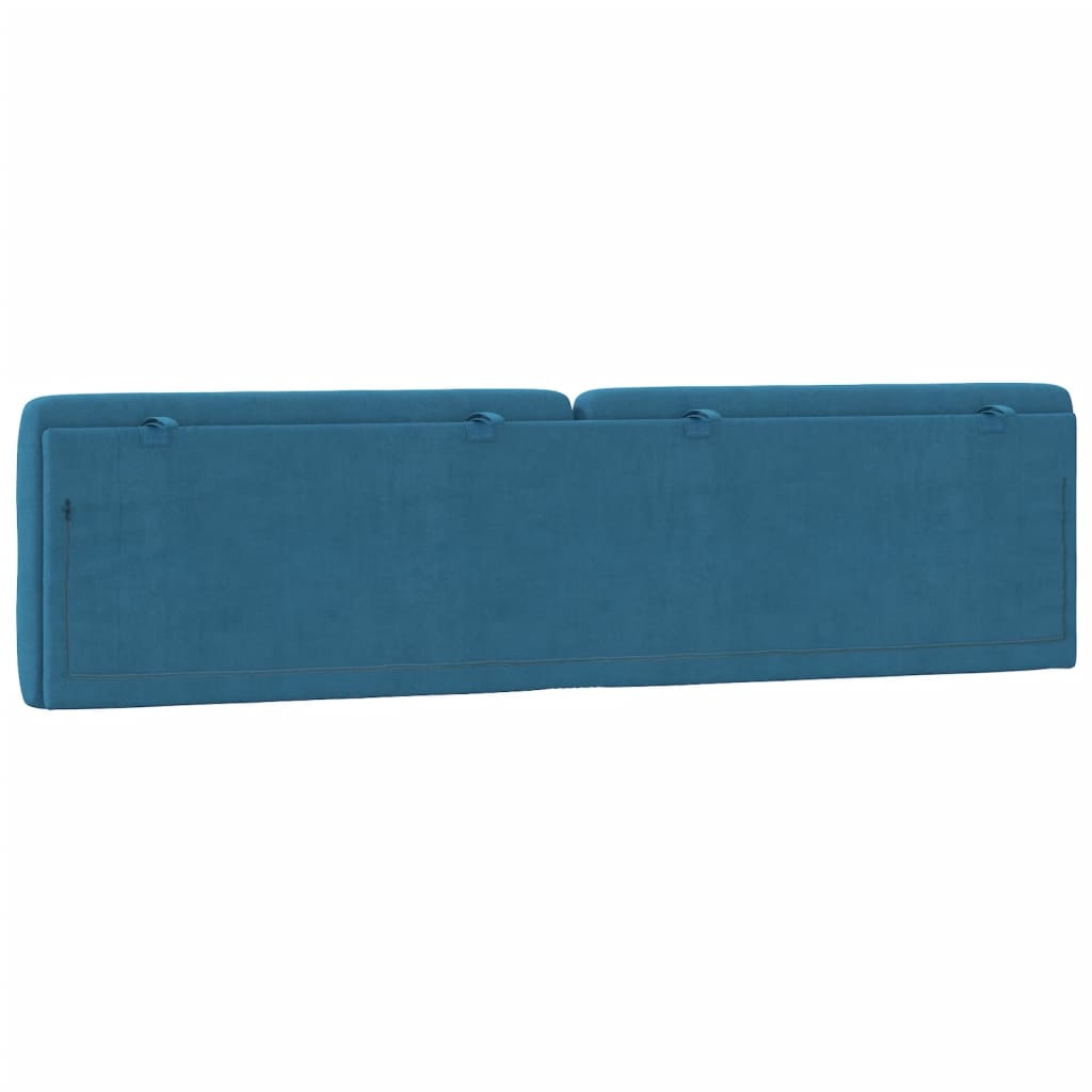 gavlpude 200 cm velour blå