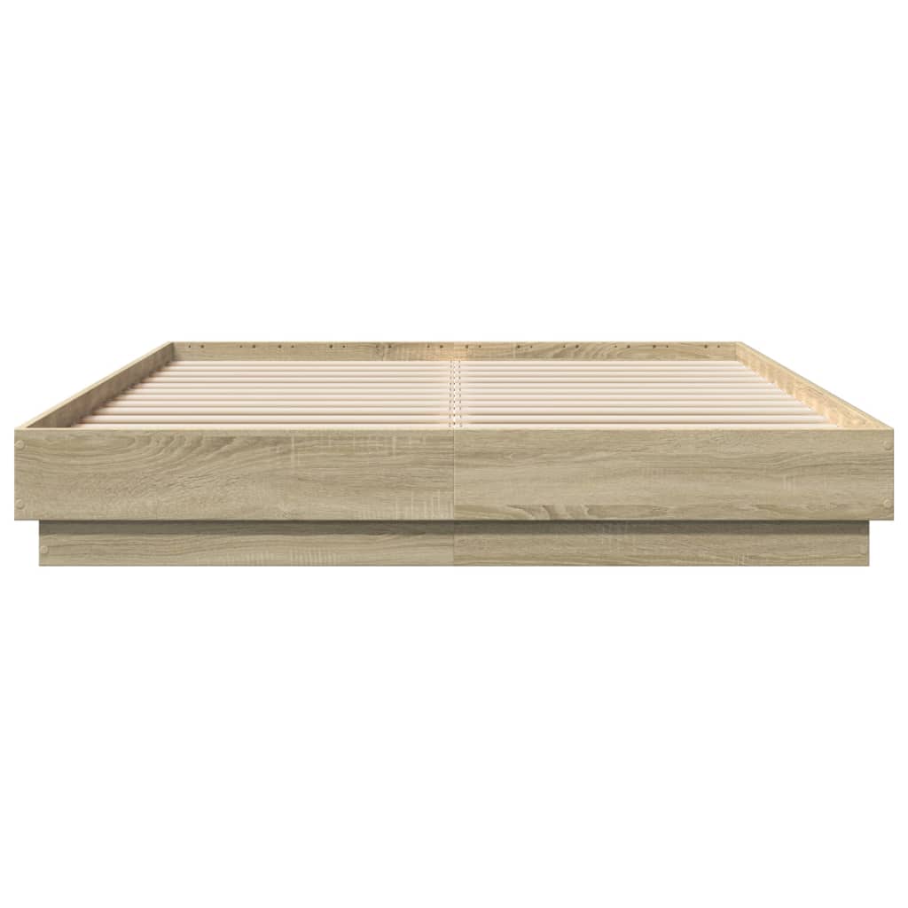 sengestel 150x200 cm konstrueret træ sonoma-eg