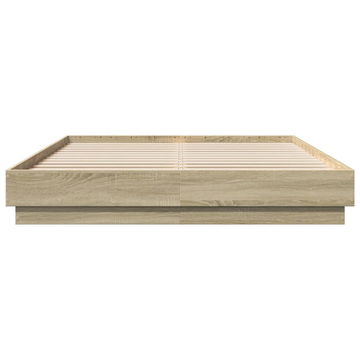 sengestel 150x200 cm konstrueret træ sonoma-eg