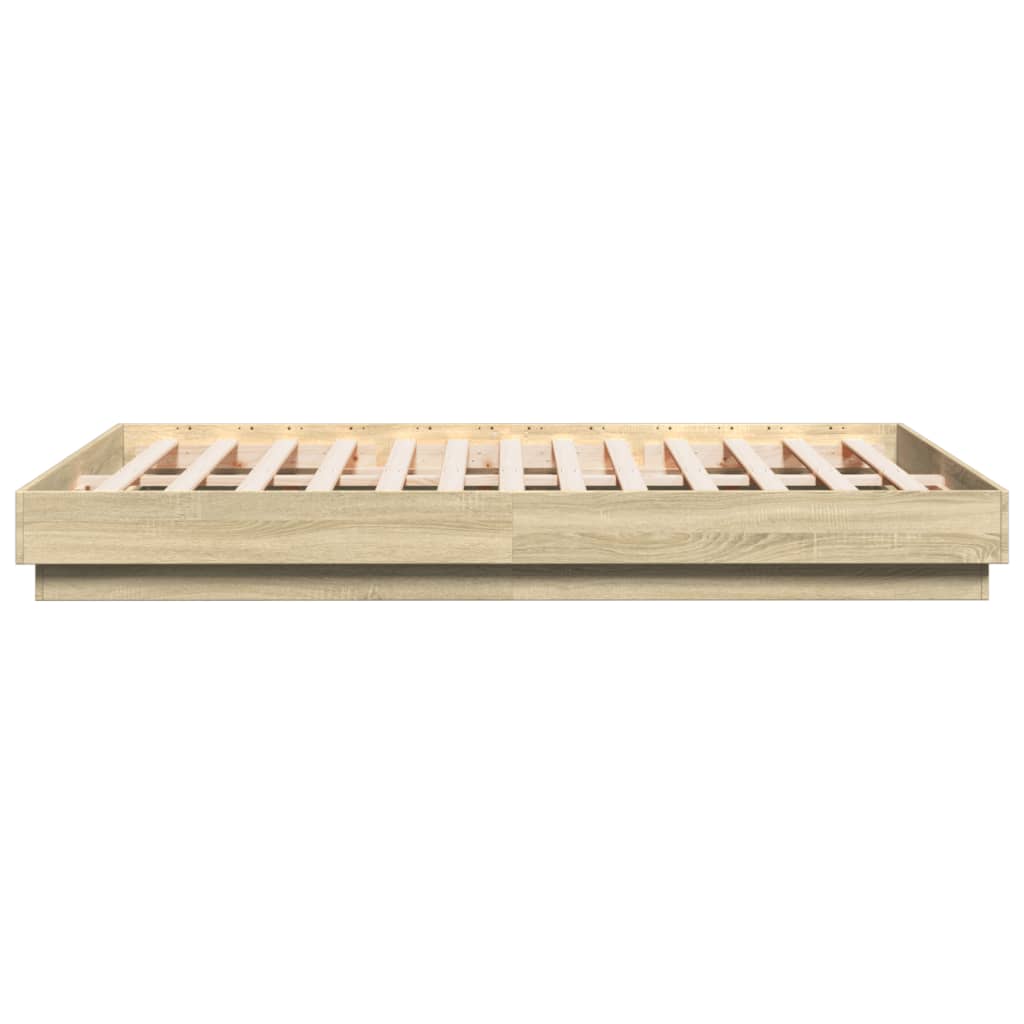 sengestel 150x200 cm konstrueret træ sonoma-eg