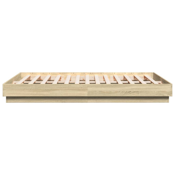 sengestel 150x200 cm konstrueret træ sonoma-eg