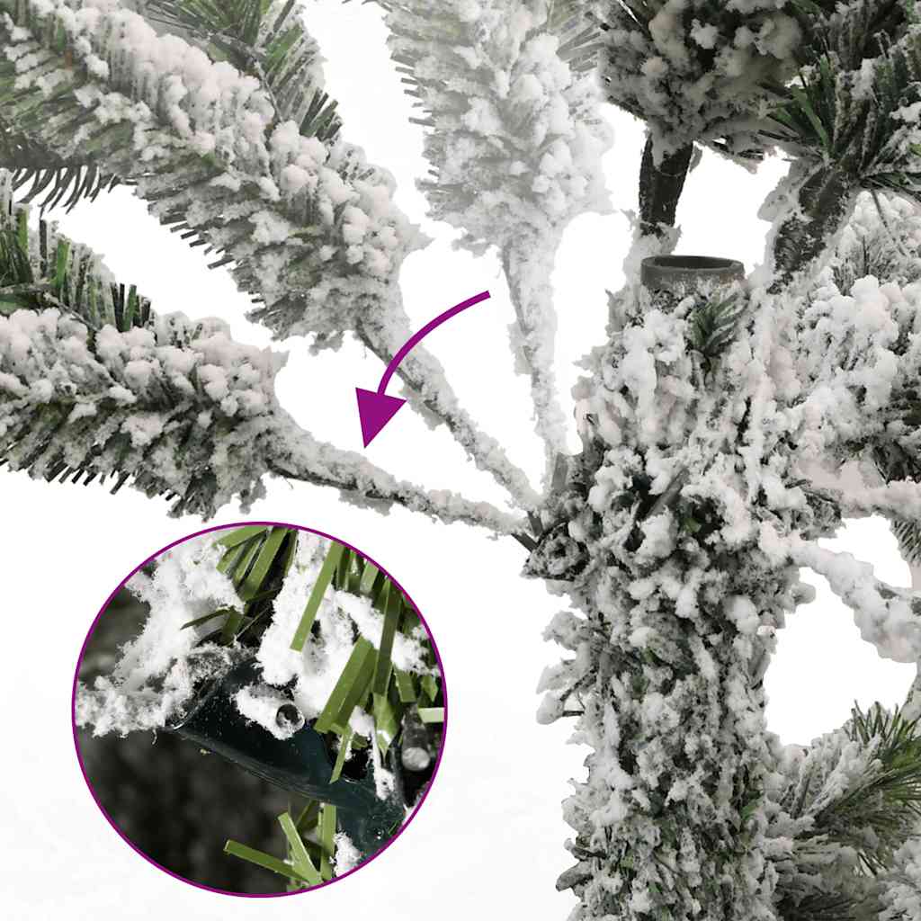 kunstigt juletræ 300 LED'er og kuglesæt hængslet 300 cm