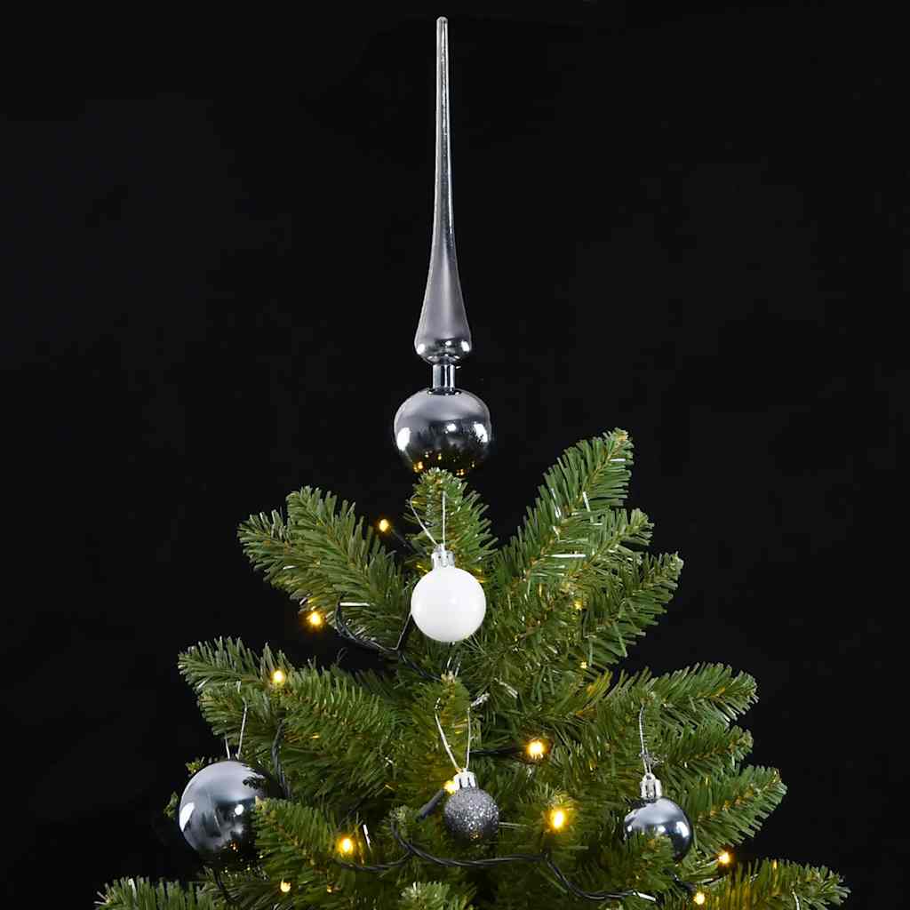 kunstigt juletræ 300 LED'er og kuglesæt hængslet 300 cm