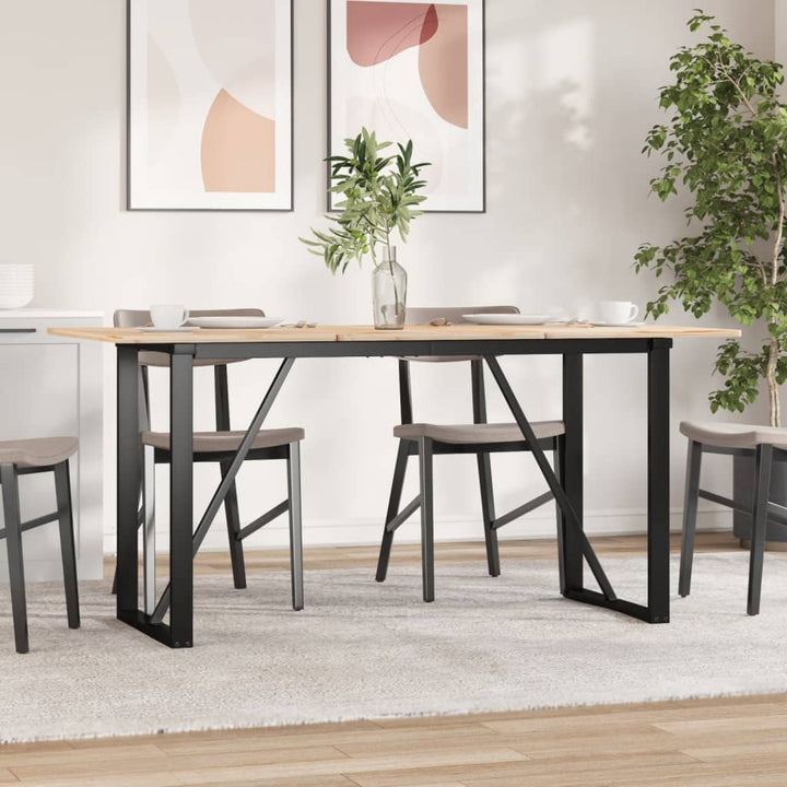 bordben til spisebord 140x60x73 cm O-stel stål