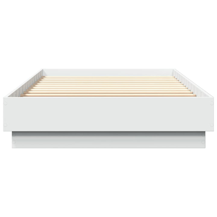 sengeramme med LED-lys 90x200 cm hvid