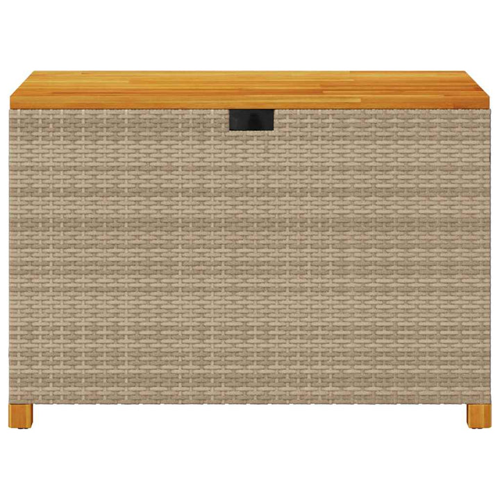 opbevaringsboks til haven 110x55x63 cm polyrattan akacie beige