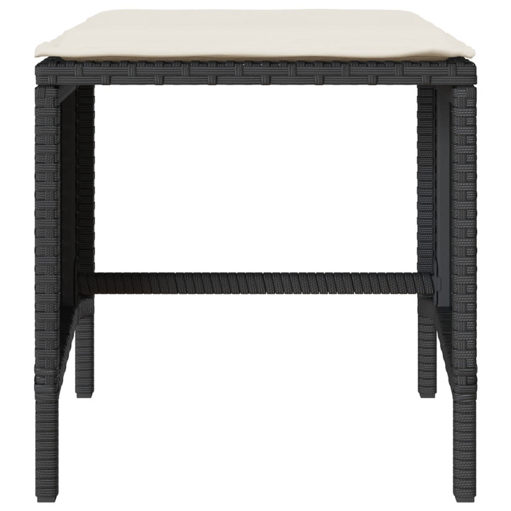 sofasæt til haven 4 dele med hynder polyrattan sort