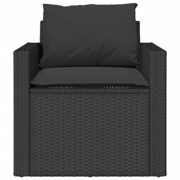 sofasæt til haven 4 dele med hynder polyrattan sort