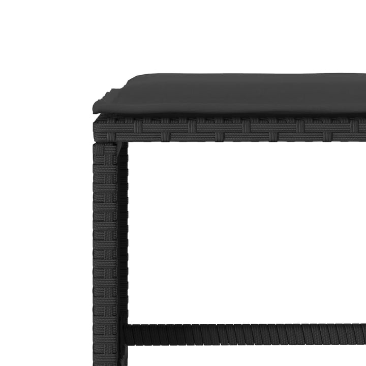 sofasæt til haven 4 dele med hynder polyrattan sort