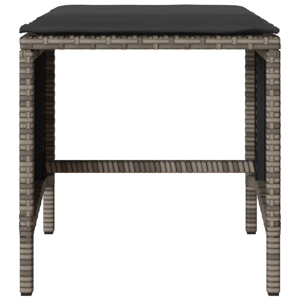 sofasæt til haven 4 dele med hynder polyrattan grå