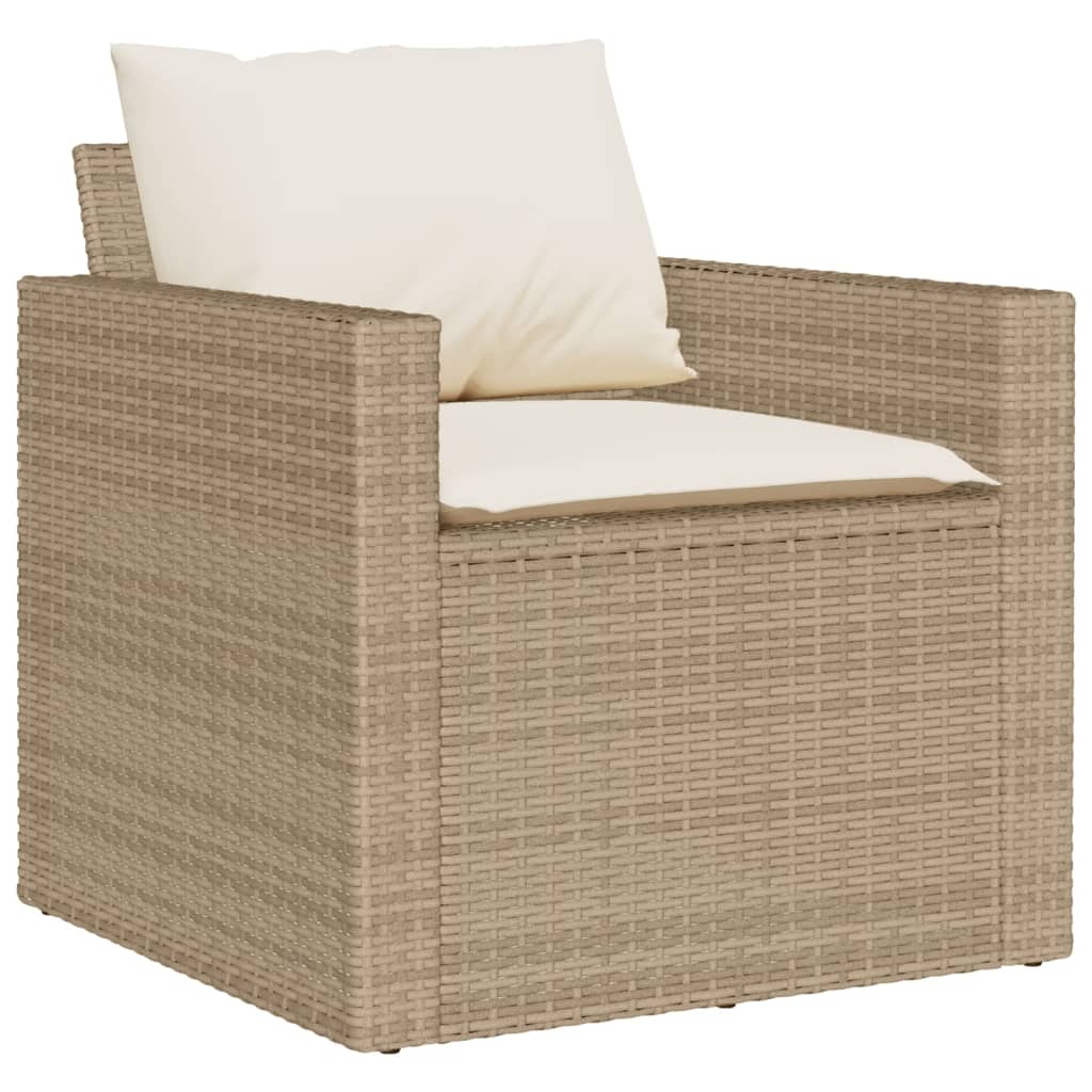 sofasæt til haven 4 dele med hynder polyrattan beige