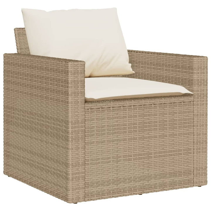 sofasæt til haven 4 dele med hynder polyrattan beige