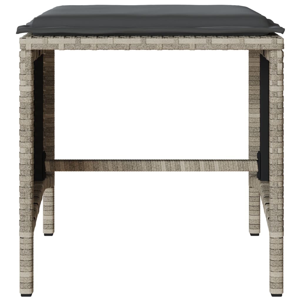 sofasæt til haven 4 dele med hynder polyrattan lysegrå