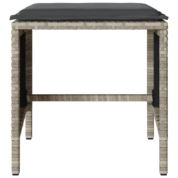 sofasæt til haven 4 dele med hynder polyrattan lysegrå