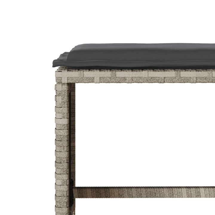 sofasæt til haven 4 dele med hynder polyrattan lysegrå