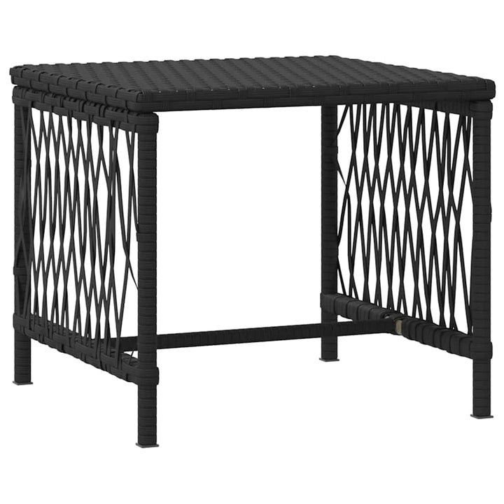 Liggestol med pude 2 pcs Sort 35 x 35 x 32cm polyrattan