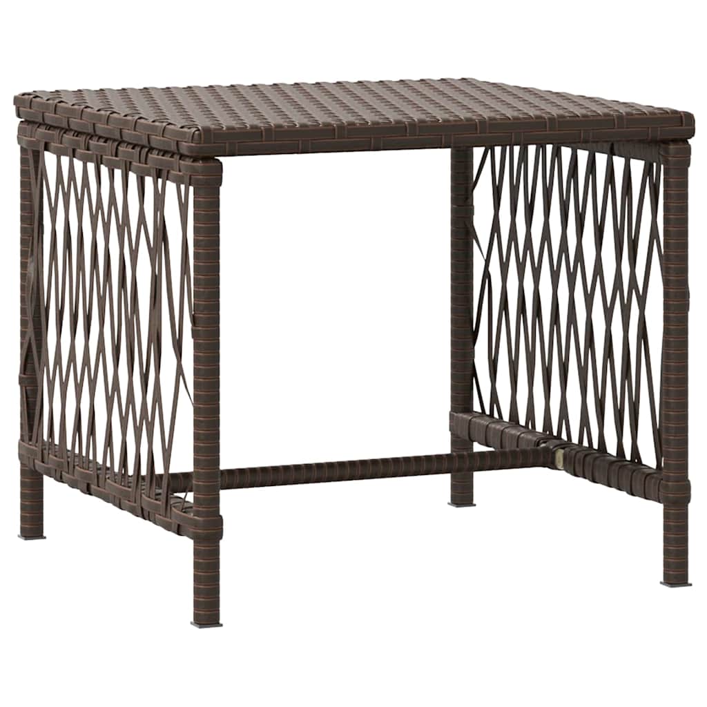 Liggestol med pude 2 pcs Brun 35 x 35 x 32cm polyrattan
