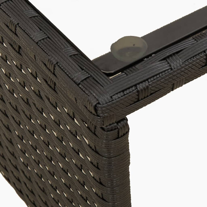 havesofa med bord og hynder L-formet polyrattan sort