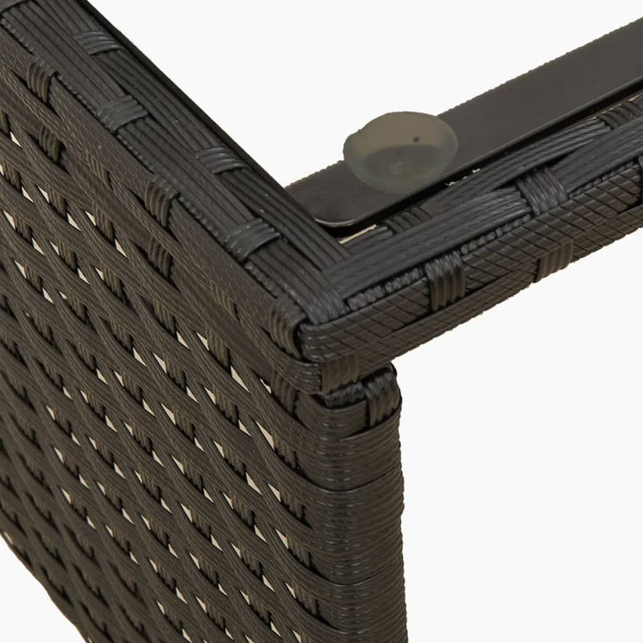 havesofa med bord og hynder L-formet polyrattan sort