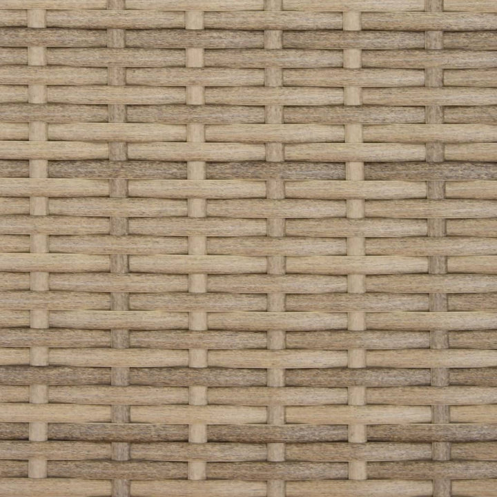 2-personers havesofa med baldakin og skamler polyrattan beige