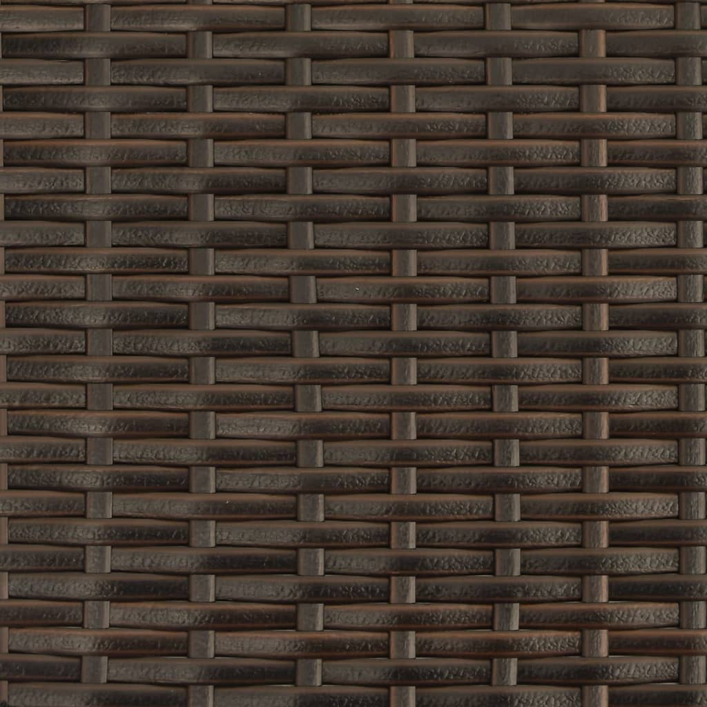 solseng med baldakin og hynder polyrattan brun