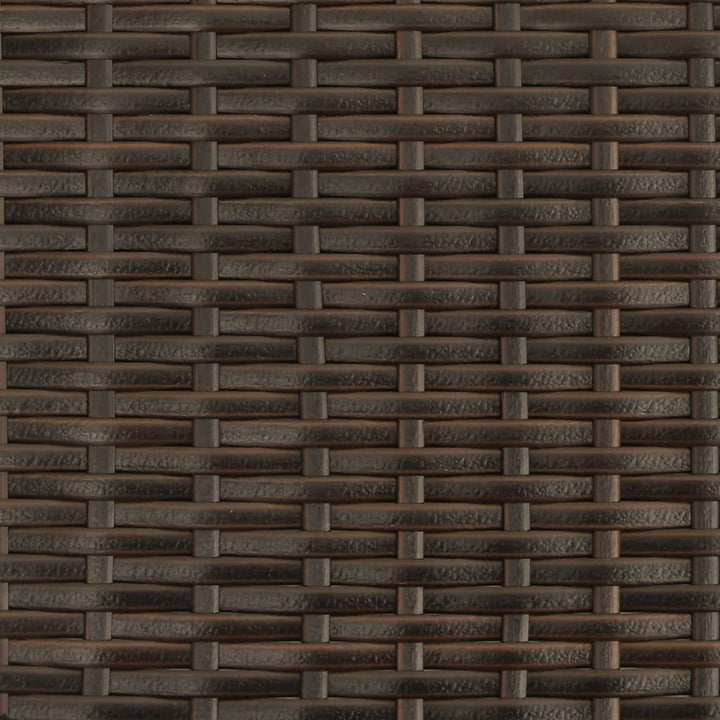 solseng med baldakin og hynder polyrattan brun