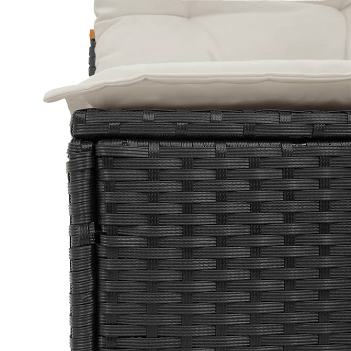 sofamoduler til haven 2 stk. med hynder polyrattan sort