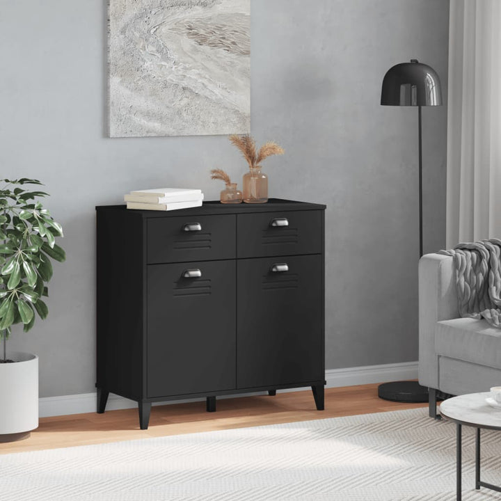 skænk VIKEN 80x40x80 cm konstrueret træ sort