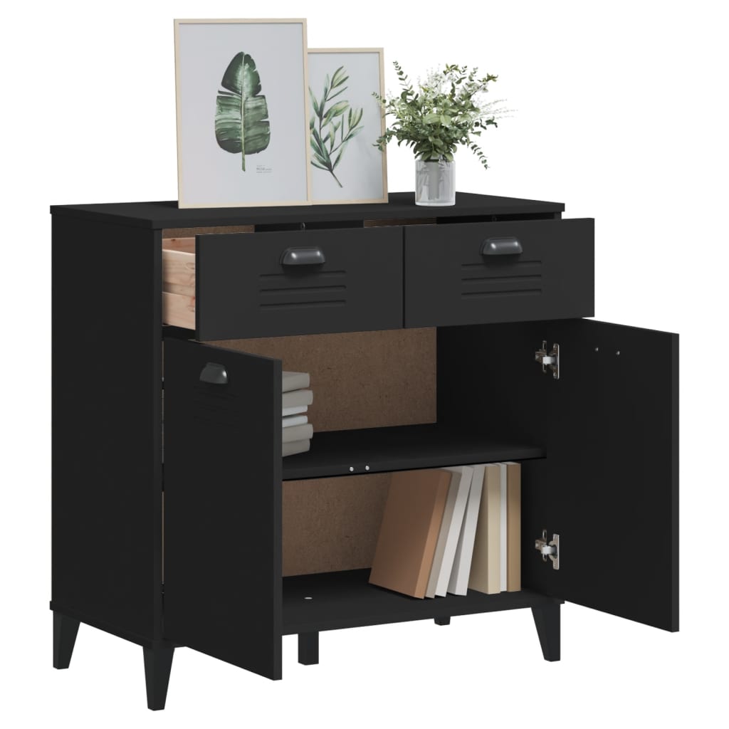 skænk VIKEN 80x40x80 cm konstrueret træ sort