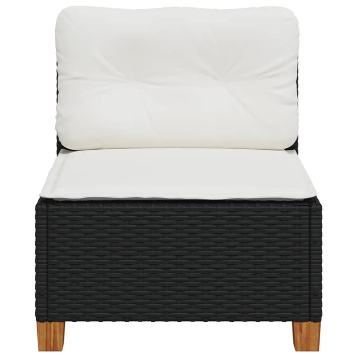 sofamodul til haven med hynder polyrattan sort