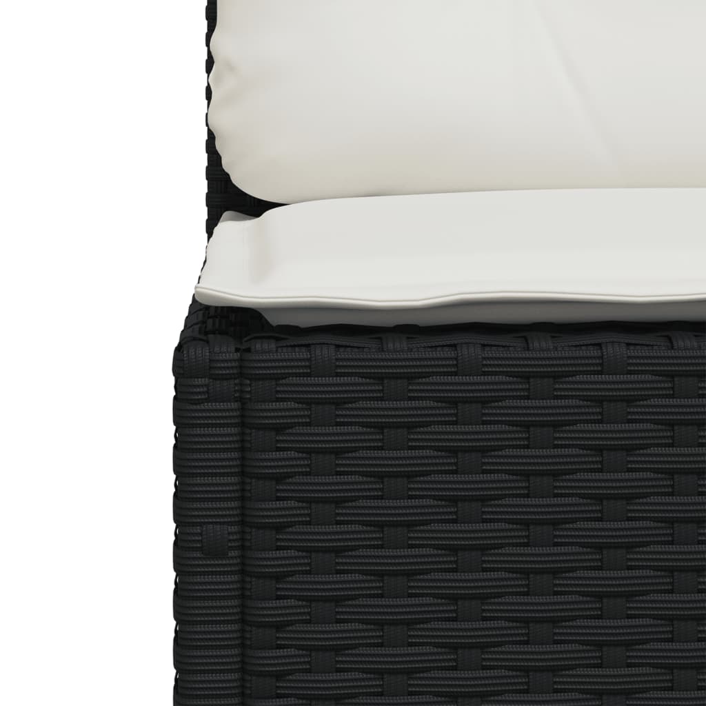 sofamodul til haven med hynder polyrattan sort