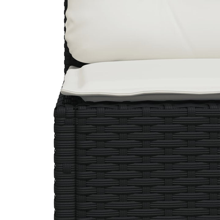 sofamodul til haven med hynder polyrattan sort